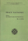 Seria Matematyczno-Przyrodnicza 1978